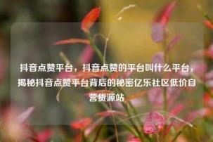 抖音购买点赞入口-抖音买赞的平台