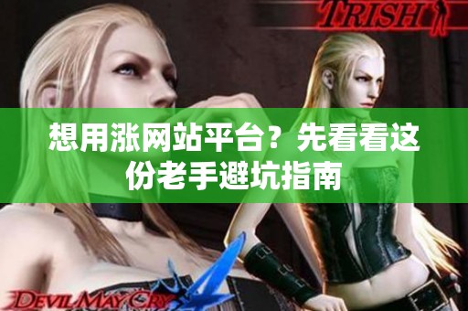 想用涨网站平台？先看看这份老手避坑指南