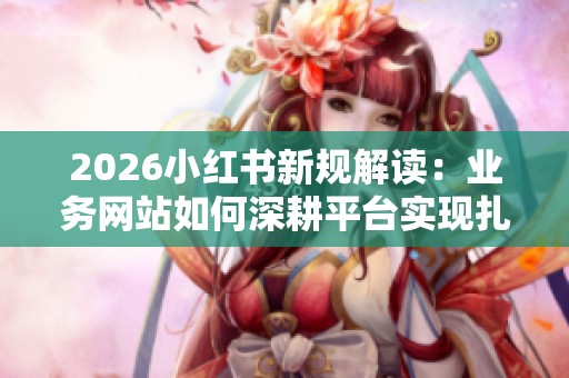 2026小红书新规解读:业务网站如何深耕平台实现扎根 2026小红书新规解读:业务网站如何深耕平台实现扎根