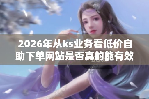2026年从ks业务看低价自助下单网站是否真的能有效节省成本？