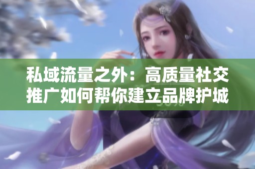 私域流量之外:高质量社交推广如何帮你建立品牌护城河 私域流量之外:高质量社交推广如何帮你建立品牌护城河