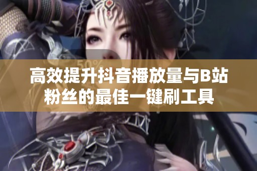 高效提升抖音播放量与B站粉丝的最佳一键刷工具 高效提升抖音播放量与B站粉丝的最佳一键刷工具