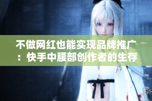 不做网红也能实现品牌推广：快手中腰部创作者的生存与发展策略